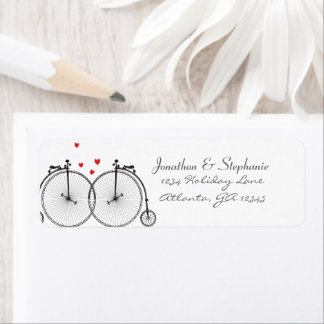 Vintage Bicycle Wedding Labels