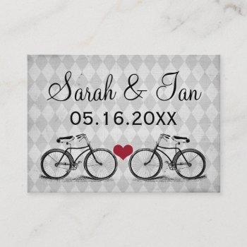 Vintage Bicycle Wedding Place Cards by RenImasa at Zazzle
