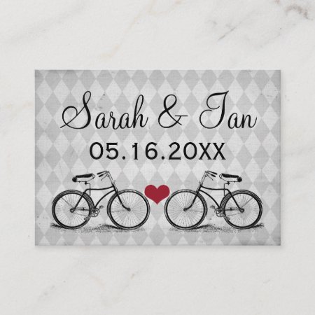 Vintage Bicycle Wedding Place Cards