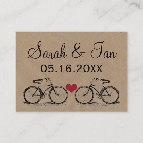 Vintage Bicycle Wedding Place Cards Business Card