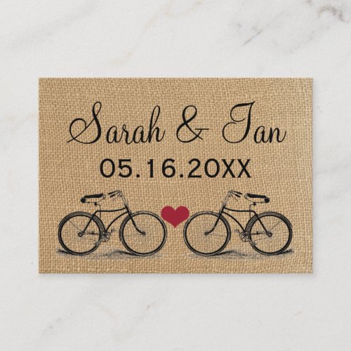 Vintage Bicycle Wedding Place Cards Business Card Template