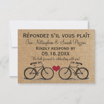 Vintage Bicycle Wedding Rsvp Cards by RenImasa at Zazzle