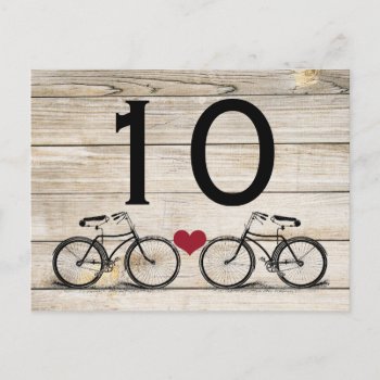 Vintage Bicycle Wedding Table Numbers by RenImasa at Zazzle