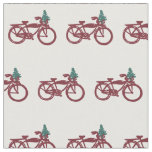 Vintage bicycle with Christmas tree design Fabric