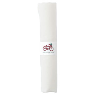 Vintage bicycle with Christmas tree design Napkin Bands