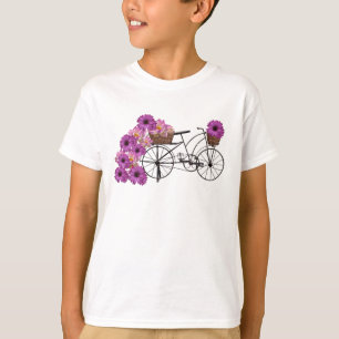 Vintage Bicycle With Flowers Clip art  T-Shirt