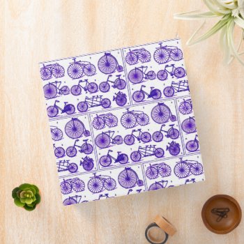 Vintage Bicycles  3 Ring Binder by Cardgallery at Zazzle