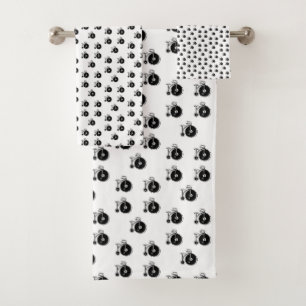 Vintage Bicycles Bathroom Towel Sets