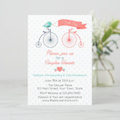 Vintage Bicycles Couple Bridal Shower Invitation (Standing Front)