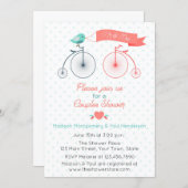 Vintage Bicycles Couple Bridal Shower Invitation (Front/Back)