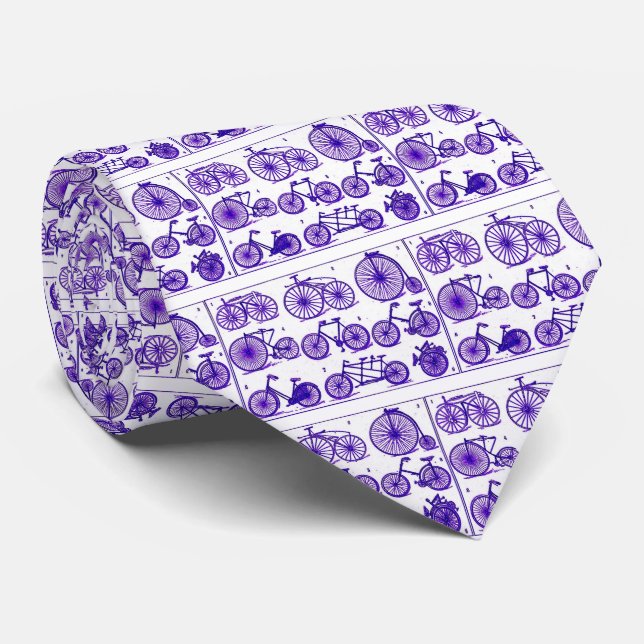 Vintage Bicycles Neck Tie (Rolled)