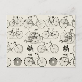 Vintage Bicycles Postcard by ThinxShop at Zazzle