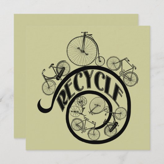 Vintage Bicycles Recycle Apparel and Gifts (Front/Back)