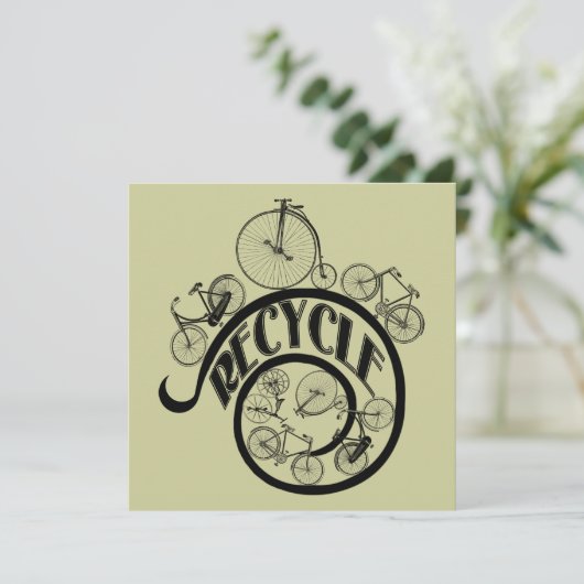 Vintage Bicycles Recycle Apparel and Gifts (Standing Front)