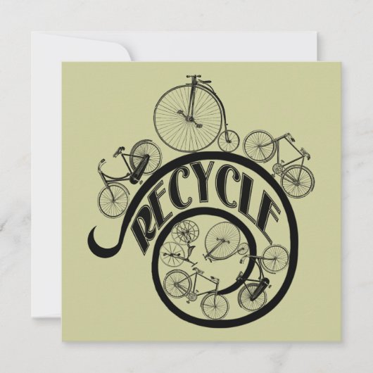 Vintage Bicycles Recycle Apparel and Gifts (Front)