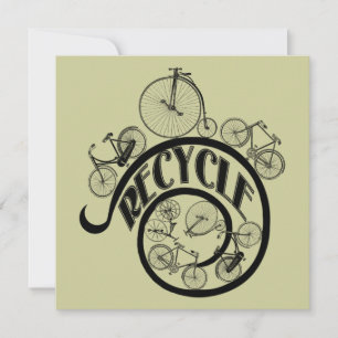 Vintage Bicycles Recycle Apparel and Gifts