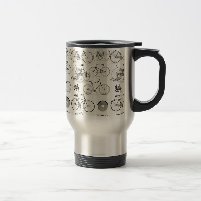 Vintage Bicycles Travel Mug (Right)