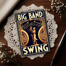 Vintage Big Band Swing Dance Poster