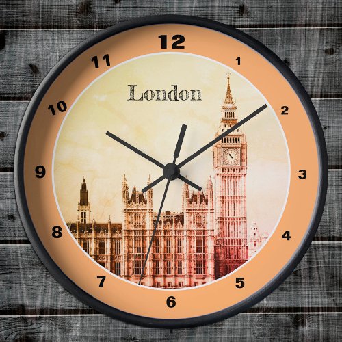 Vintage Big Ben Clock Tower  London Westminster