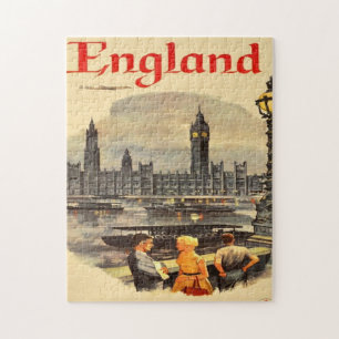 Vintage Big Ben London England European Vacation Jigsaw Puzzle