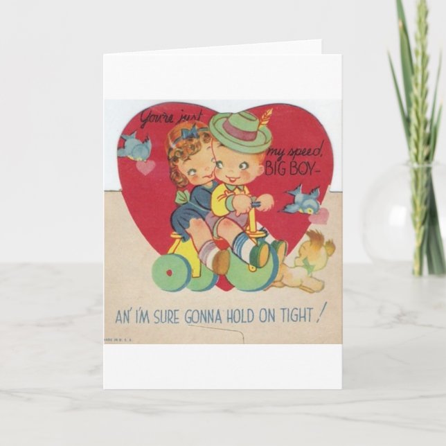 Vintage Big Boy Valentine's Day Card (Front)