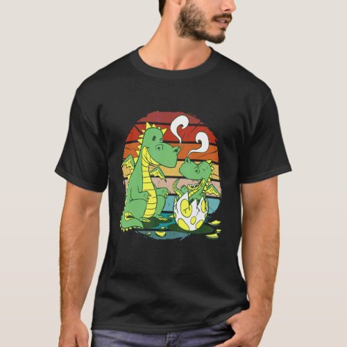 Vintage big brother dragon  his little brother ba T_Shirt