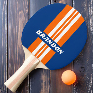 Vintage Big City Rally Stripe with Name Ping Pong Paddle
