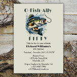 Vintage Big Fish The Bait OFishAlly 50th Birthday Invitation<br><div class="desc">Reel in the Fun with Our 50th Invitations! Make your loved ones big day unforgettable with our fishing-themed invitations. The vintage-style text "O-fish-ally Retired" sits above a dynamic fish graphic, creating a lively and nostalgic design. Below, the name and all the party details are neatly arranged in classic serif font,...</div>