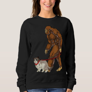 Vintage Big Foot Ragdoll Cat Walking For Cat Sweatshirt
