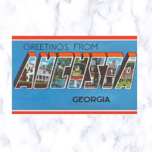 Vintage Big Letter Augusta Georgia Postcard