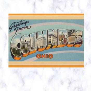 Vintage Big Letter Columbus Ohio Postcard by NorthernPrint at Zazzle