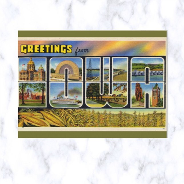 Vintage Big Letter Iowa Postcard (Creator Uploaded)