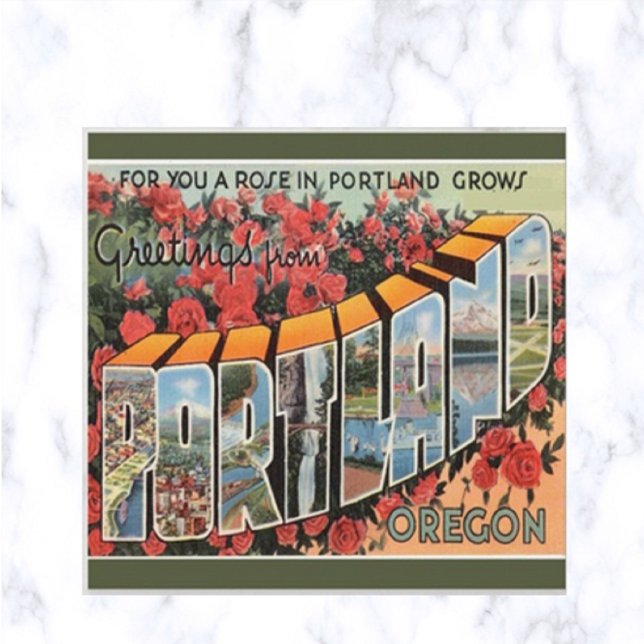 Vintage Big Letter Portland Oregon Postcard (Creator Uploaded)
