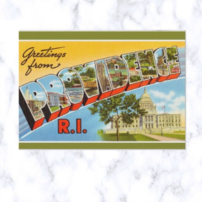 Vintage Big Letter Providence Rhode Island Postcard (Creator Uploaded)