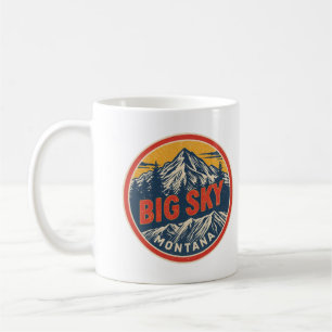 Vintage BIG SKY Montana Ski resort Bozeman mountai Coffee Mug