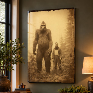 Vintage Bigfoot Lumberjack Acrylic Wall Art Print