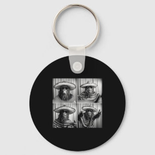 Vintage bigfoot sasquatch selfie photobooth cinco keychain