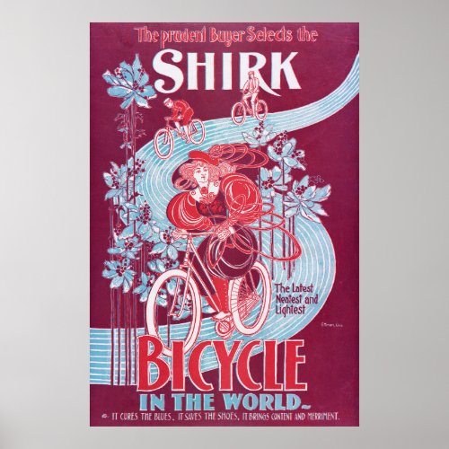 Vintage Bike Advertisement Poster