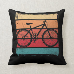 SEEMBO Raccoon Cycling Funny Cyclist Bicycling Bike Throw Pillow Multicolor 18x18 