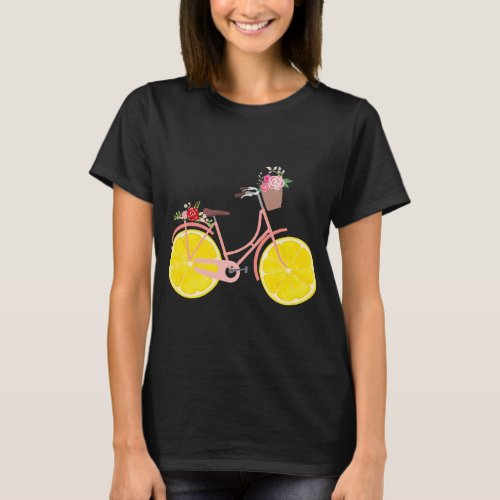 Vintage Bike Bicycle Flower Basket 2Lemon Fruit Lo T_Shirt