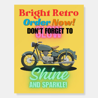 Vintage bike bord on demand foam board