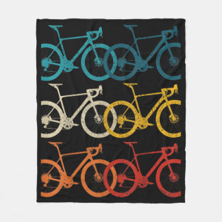 Vintage Bike Cycling Road Bike Racing Bicycle Fleece Blanket