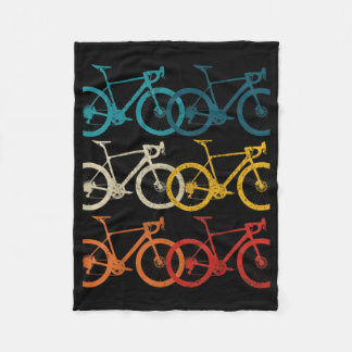 Vintage Bike Cycling Road Bike Racing Bicycle Fleece Blanket