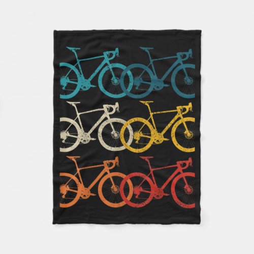 Vintage Bike Cycling Road Bike Racing Bicycle Fleece Blanket