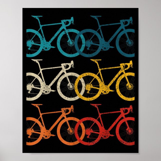 Vintage Bike Cycling Road Bike Racing Bicycle Poster (Front)