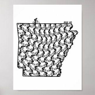 Vintage Bike Riding Arkansas Cycling Mountain Biki Poster
