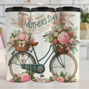 Vintage Bike: Roses, Mother's Day Charm Thermal Tumbler