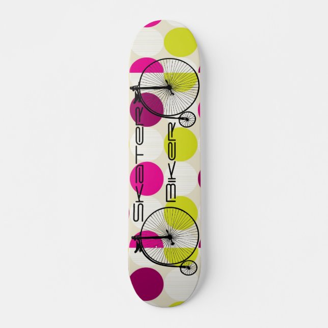 Vintage Bike Skateboard Deck (Front)