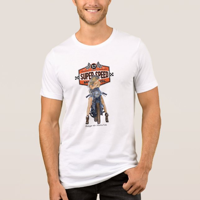 vintage bike Tri-Blend shirt (Front)