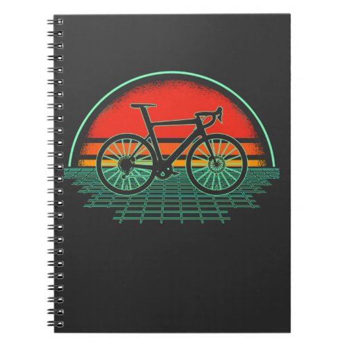 Vintage Bike Vaporwave Retro Bicycle 80s Style Notebook